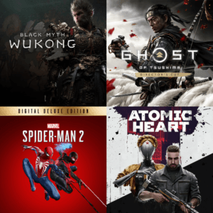 Combo 4 games Black Myth: Wukong + Ghost of Tsushima DIRECTOR'S CUT + Marvel's Spider-Man 2 - Digital Deluxe + Atomic Heart - Steam Offline